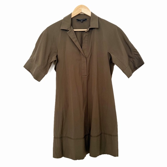 Lafayette 148 New York Dresses & Skirts - Lafayette 148 New York Army Green Maggie Cotton Shirt Dress Size Small